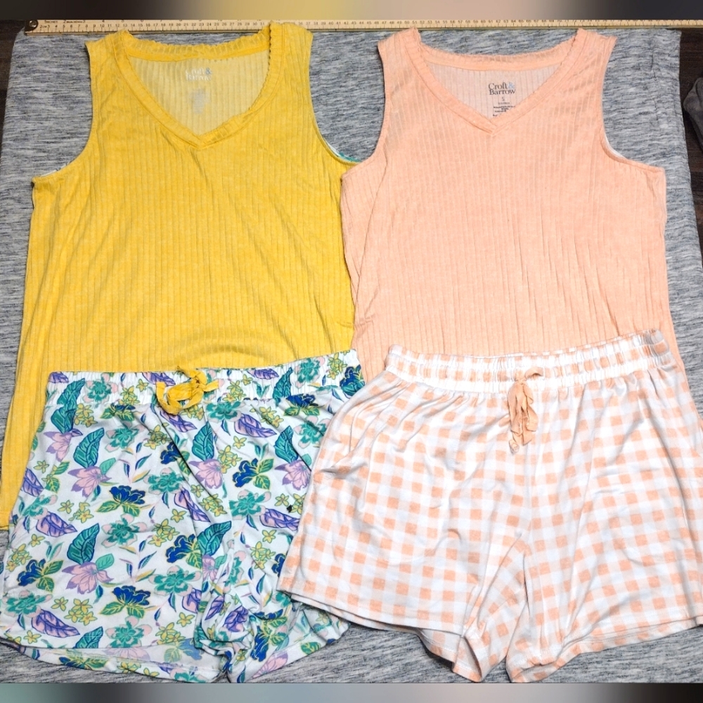 Croft & Barrow Tank Top & Short Pajama Sets, Size Small Women's Sleepwear